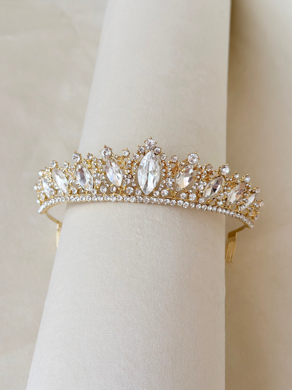 Petite Gold Tiara – Elegant Small Ballet Crown