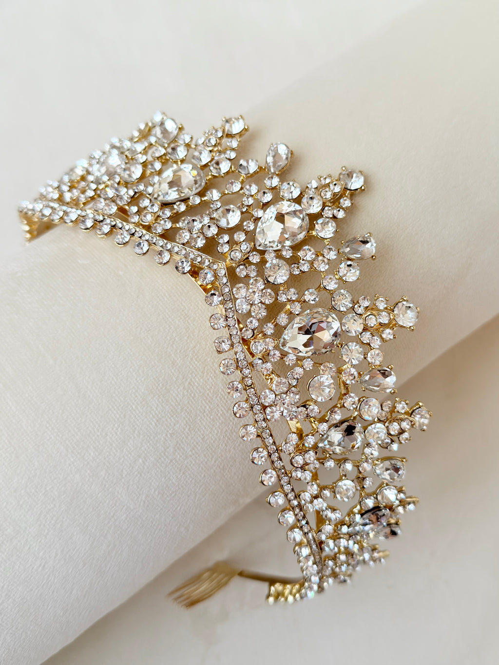 Crystal tiara for bride, Queen crown