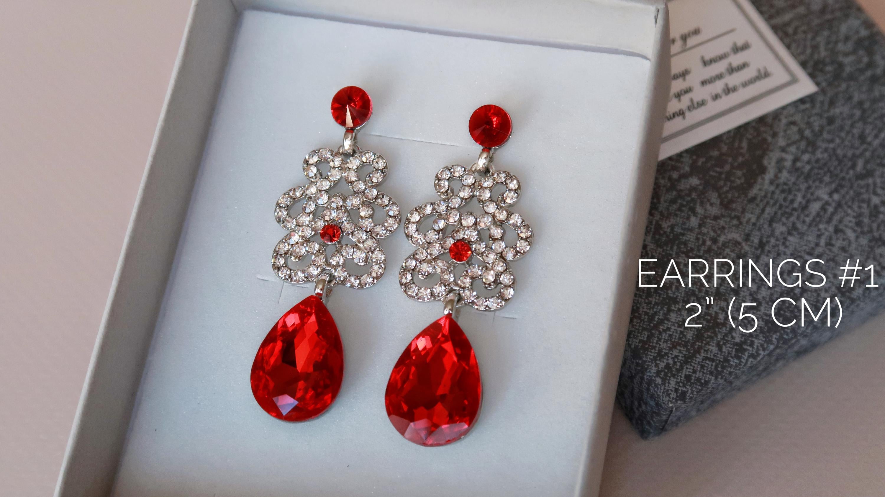 Red Silver tiara, Wedding crown, Ruby red princess tiara