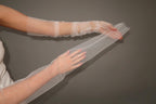 Minimalist Fingerless Gloves, Long Bridal Gloves