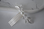 Pearl Leaf Wedding Hair Comb: Gold Bridal Hairpiece