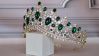 Green Emerald crown tiara, Princess tiara Flora