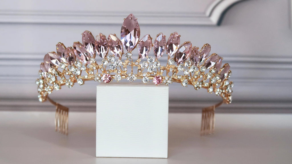 Pink gold mermaid crown