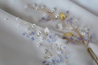 Purple Bridal Hair Pins: Lavender Leaf Headpiece