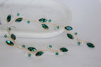 Emerald Hair Vine: Green Pearl Bridal Headpiece