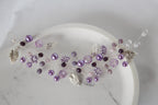 Purple Pearl Hair Vine: Lavender Bridal Headband, Amethyst Jewelry