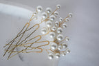 Gold Pearl Hair Pins: Bridal Wedding Hair Accessory