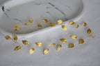 Gold Leaf Wedding Hair Vine: Bridal Headband, First Communion Wreath
