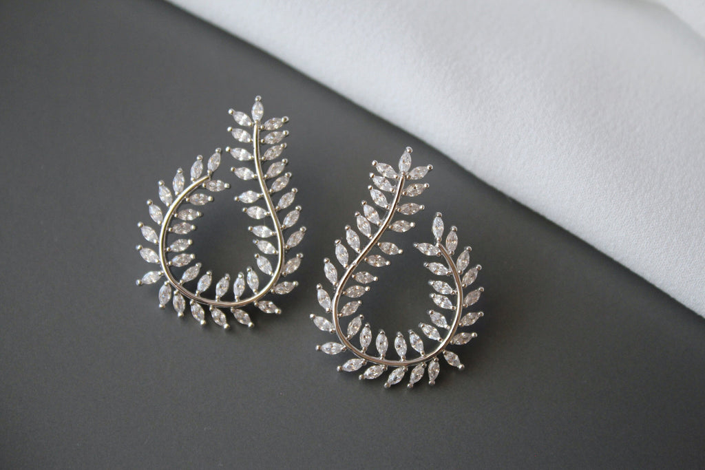 Crystal zirconium wedding earrings