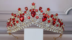 Red princess crown, Ruby quinceanera tiara