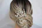Gold Pearl Hair Pins: Bridal Wedding Hair Accessory