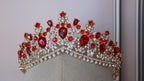 Red princess crown, Ruby quinceanera tiara
