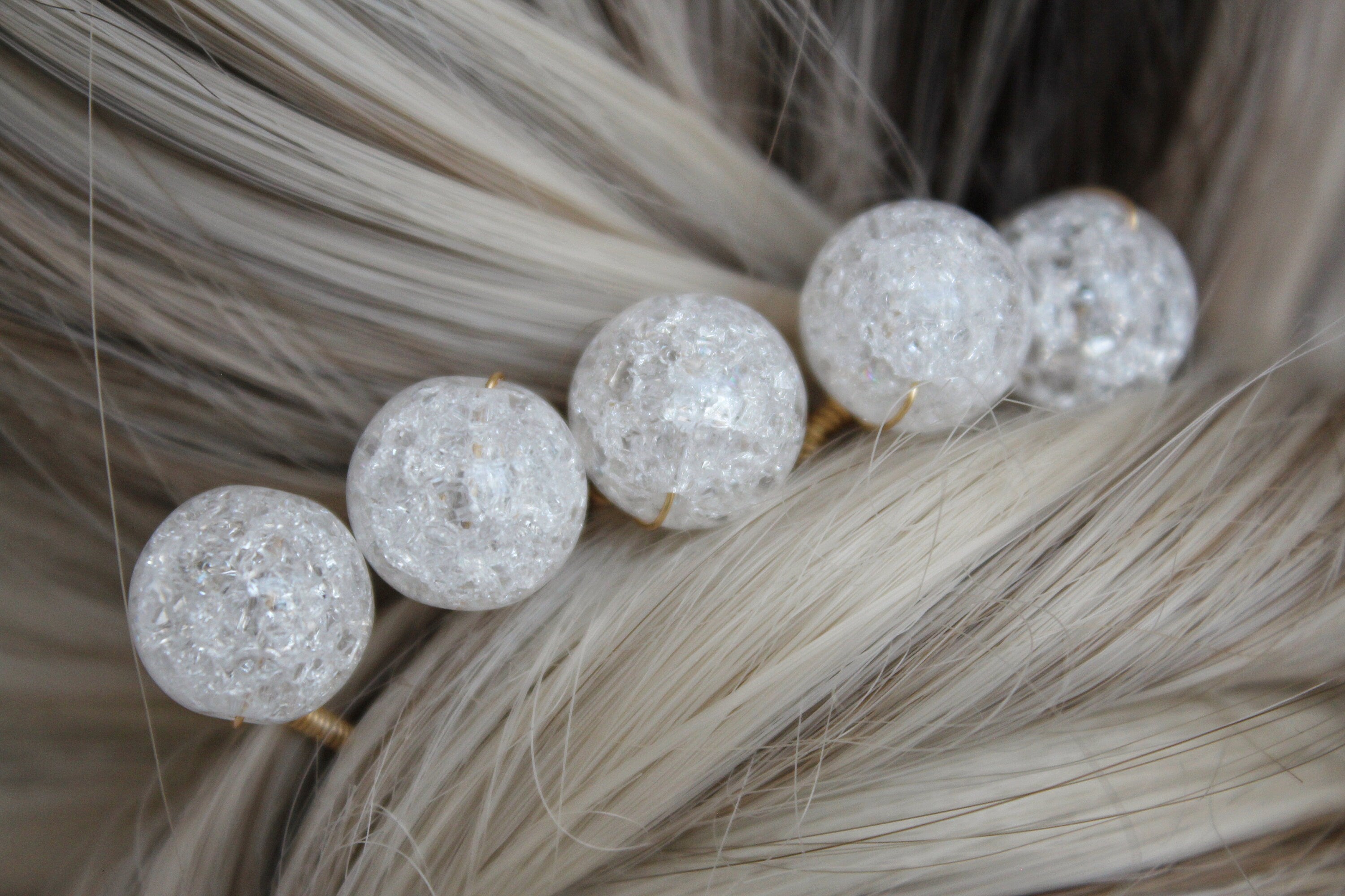 Quartz Crystal Bridal Hair Pins: Gold Wedding Hair Jewelry