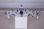 Sapphire Royal Tiara, Silver and Blue Crown for child