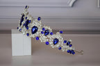 Sapphire Blue tiara Royal crown, Blue princess tiara