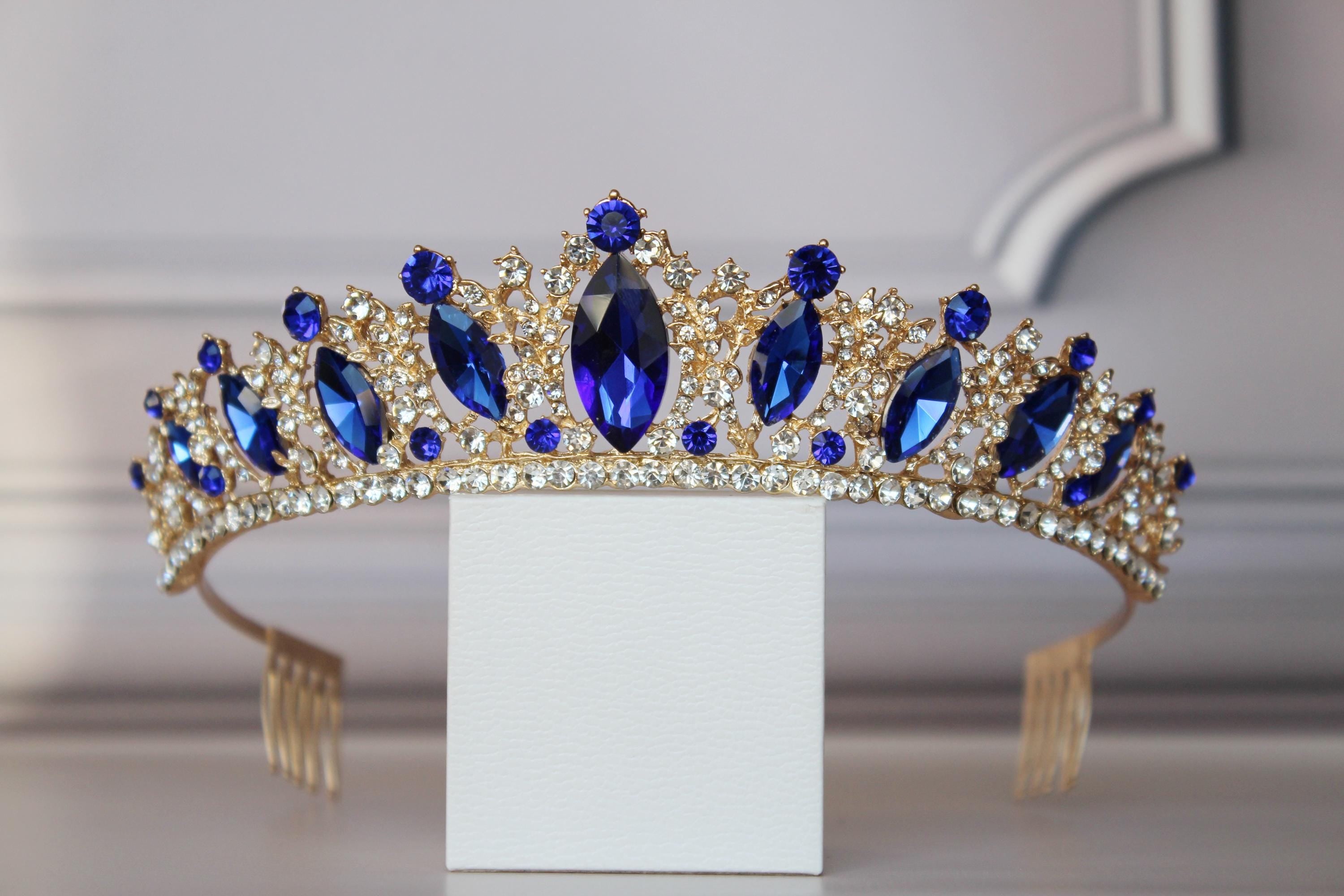 Blue Sapphire tiara-headband, Frozen tiara