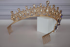 Royal Sapphire Blue Tiara Hairpiece, Light Blue Kids Princess Crown
