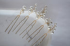 Gold Pearl Hair Pins: Bridal Wedding Hair Accessory