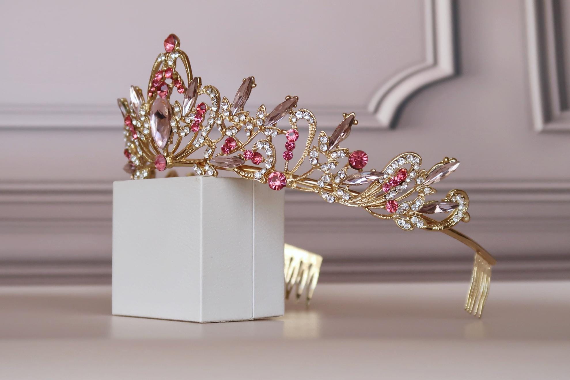 Pink Gold Rosalie Tiara