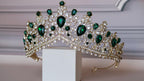 Green Emerald crown tiara, Princess tiara Flora