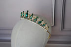 Emerald Green tiara, Prom tiara, Green headband
