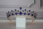 Royal Sapphire Blue Tiara Hairpiece, Light Blue Kids Princess Crown