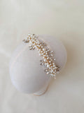 Ivory Bridal Headband, Wedding Hair Accessory, Elegant Pearl Headpiece, Minimalist Bride Hairband, Ivory Crown Headband
