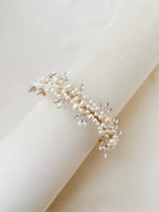 Ivory Bridal Headband, Wedding Hair Accessory, Elegant Pearl Headpiece, Minimalist Bride Hairband, Ivory Crown Headband